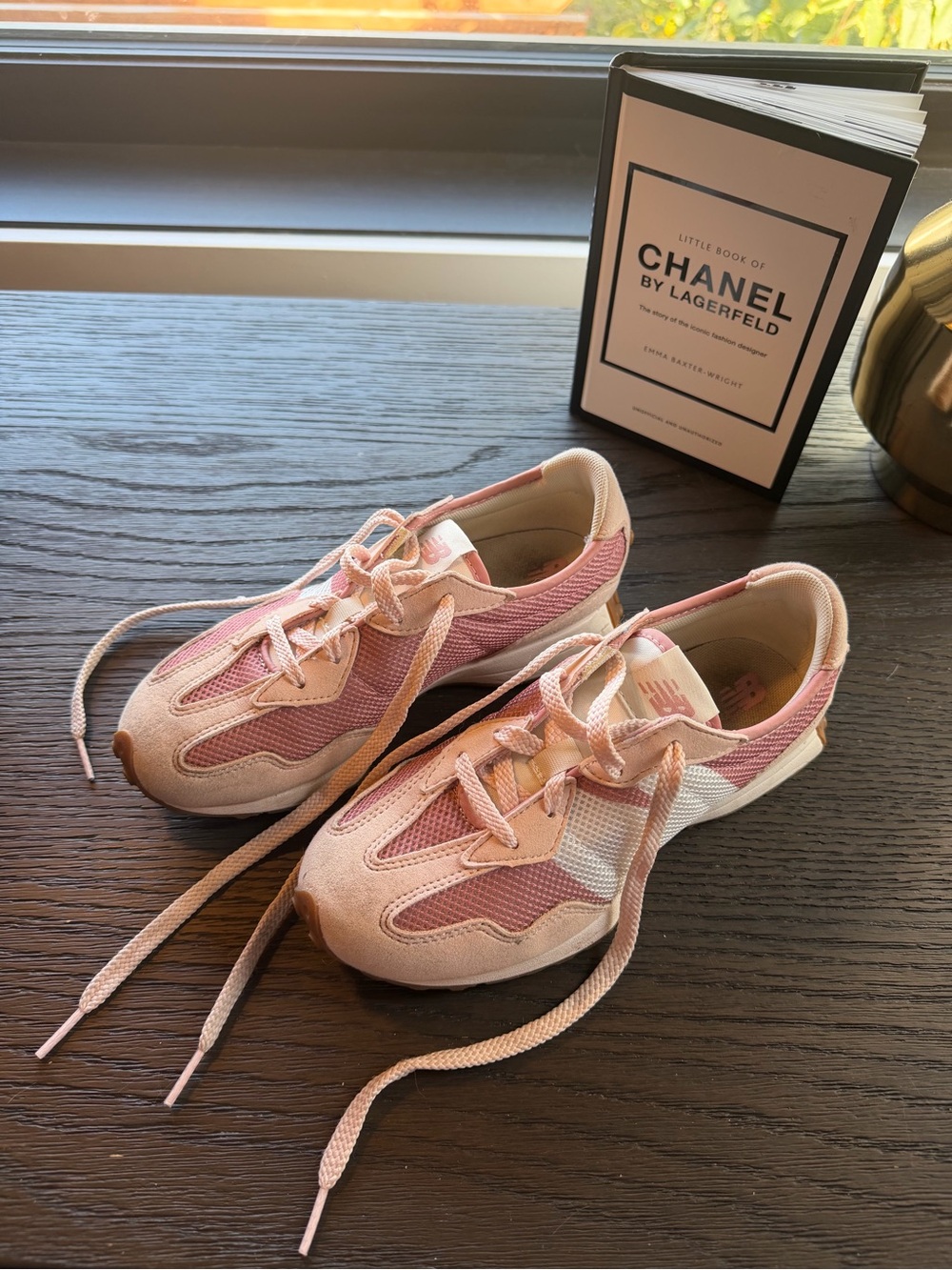 New Balance 327 Pink Lace-Up Sneakers β Kids Size 3
